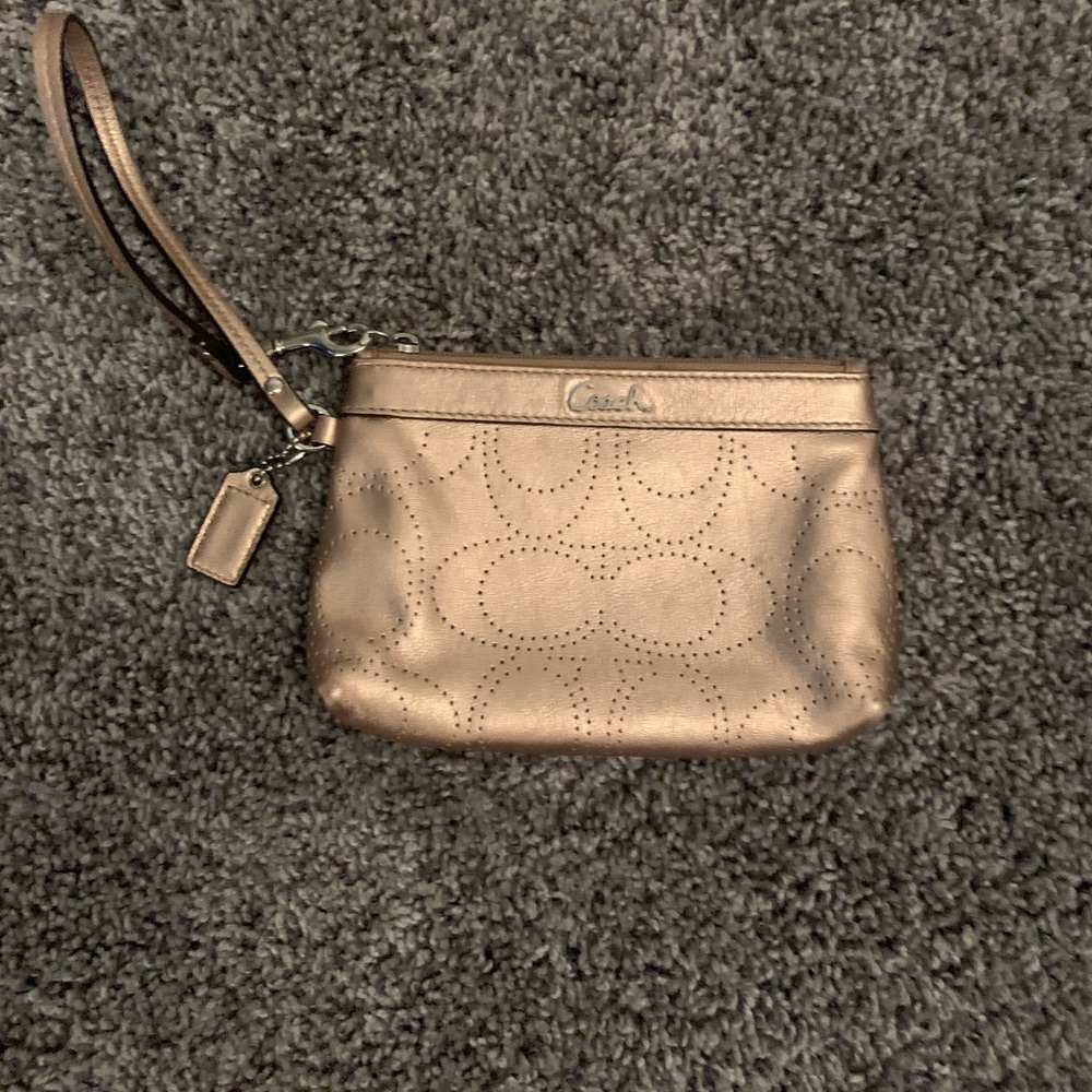 Gold Coach Wristlet